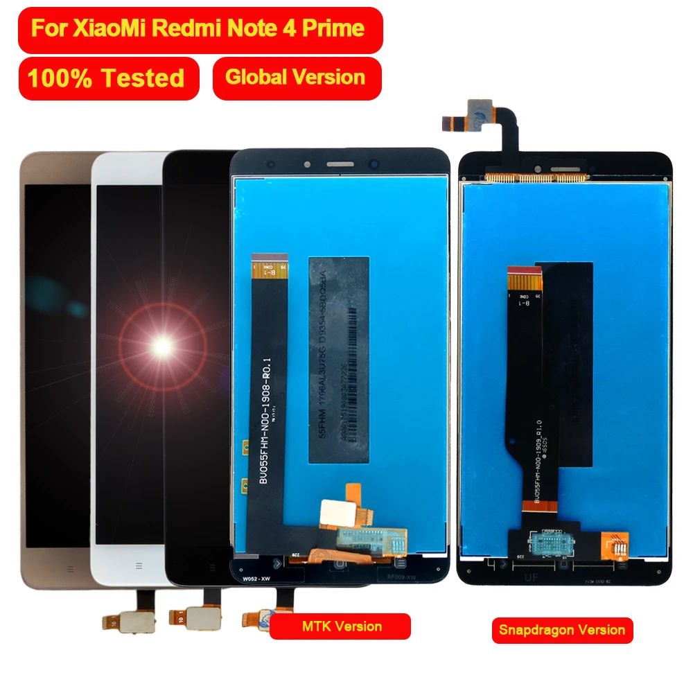100% протестированный для Xiaomi Redmi Note 4 Pro Prime lcd дисплей кодирующий преобразователь