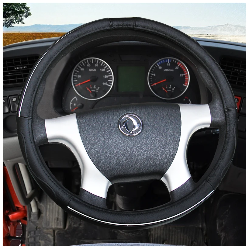 Genuine Leather Car Steering Wheel Covers for Bus Truck 36 38 40 42 45 47 50cm Diameter Auto Steering-wheel cover | Автомобили и
