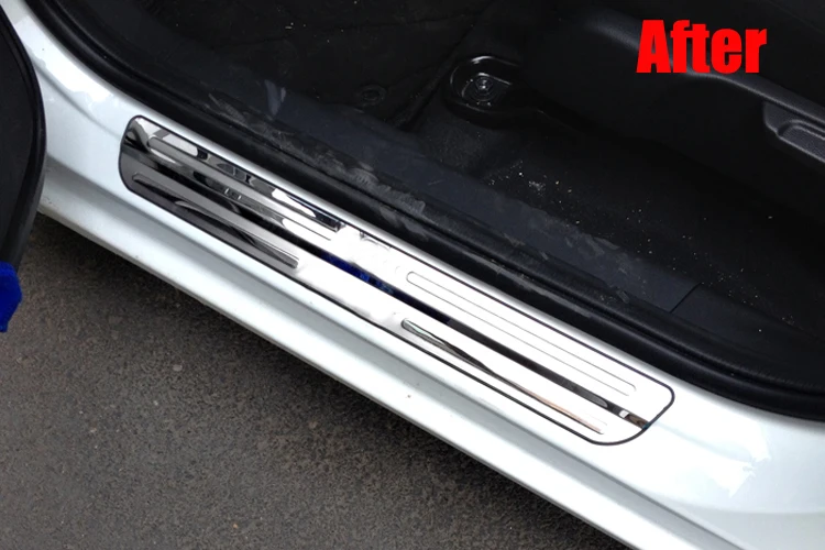 Автомобильная Накладка на порог из нержавеющей стали накладка педаль Боковая