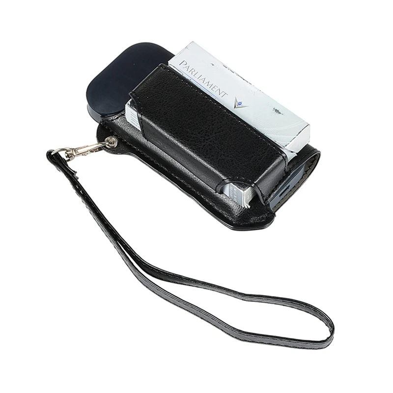 BK Модная сумка из искусственной кожи для IQOS чехол для IQOS 2,4 Plus аксессуары для электронных сигарет чехол для переноски - Цвет: BK