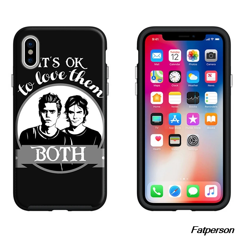 Черный мягкий силиконовый чехол из ТПУ с дневниками вампира для Apple iPhone X 8 8plus 7 7plus