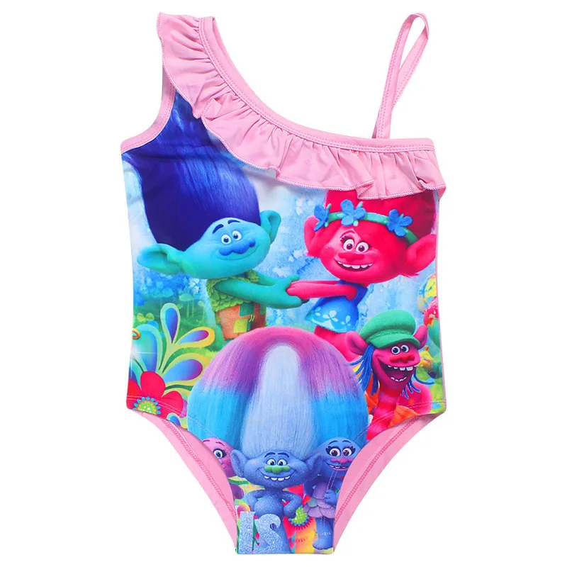 2018 fashion robe fille Moana Girls dress vaiana Bikini Swim Bow wear Kids moannaj Children trolls Elsa Swimsuits biquini | Детская