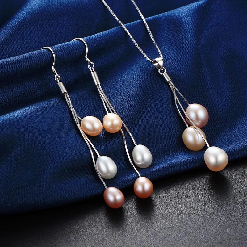 Dainashi 925 серебряные ювелирные изделия с кисточкой романтический набор подвеска из