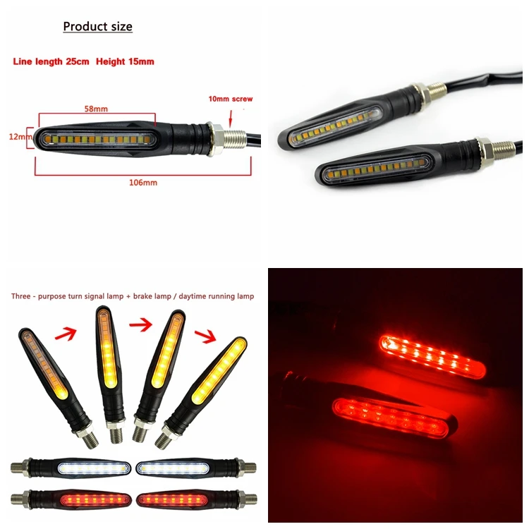 Мотоцикл ремонт сигнал поворота s света хвост Flasher LED динамический для YAMAHA R15 R25 R3 R6