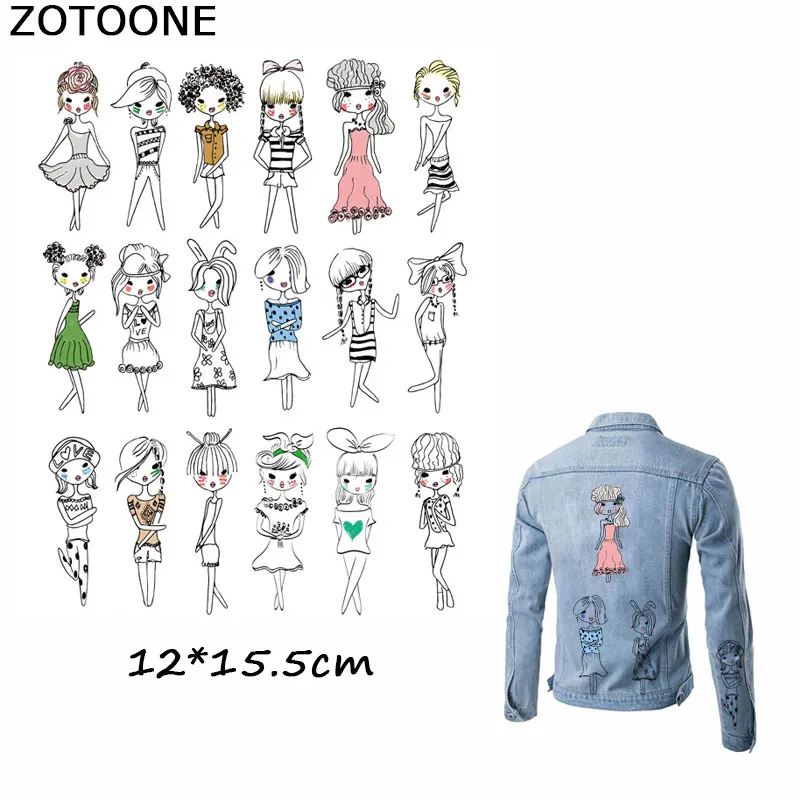 ZOTOONE милая девушка сестра Железный На Патчи для одежды наклейки Футболка
