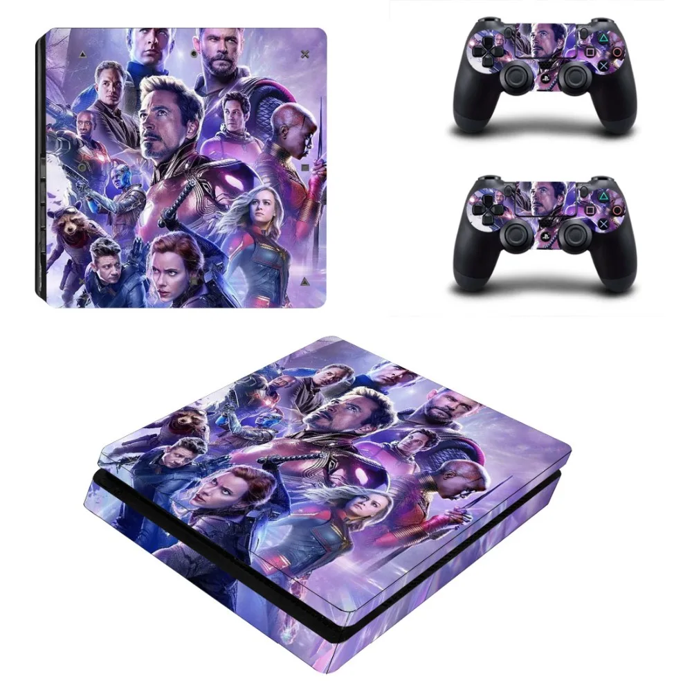 Мстители Endgame Человек-паук PS4 тонкая кожа Наклейка виниловая для playstation 4 консоли и контроллеров PS4 тонкая кожа Наклейка