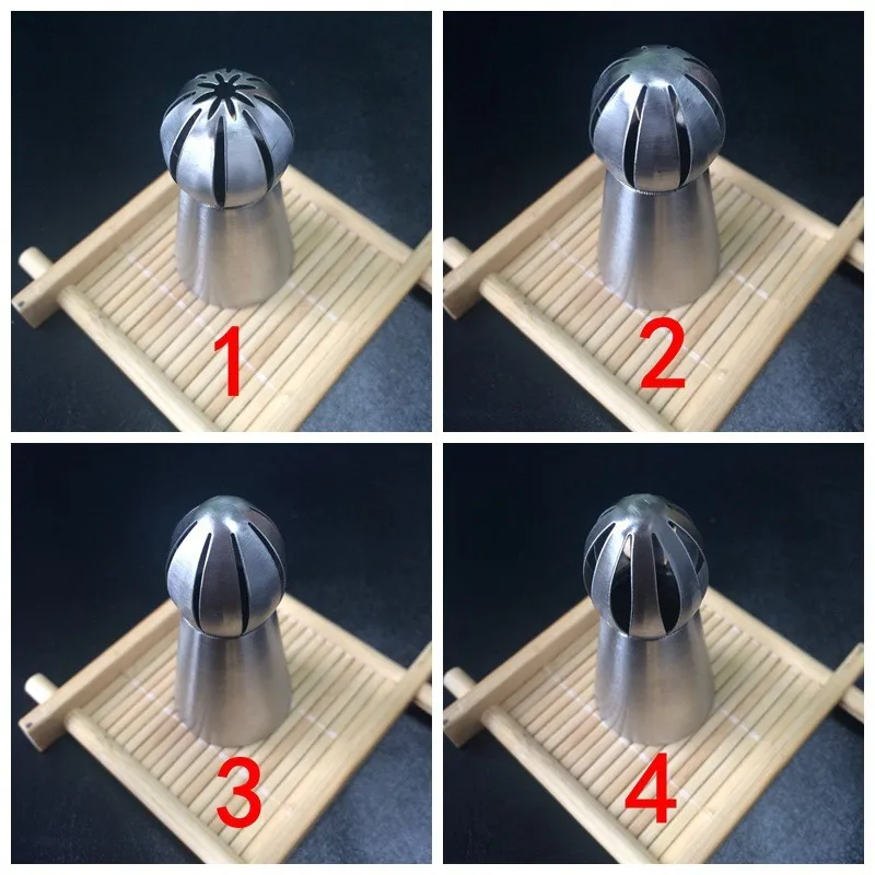 Сферические насадки для крема в форме шара 4 шт./лот из нержавеющей стали