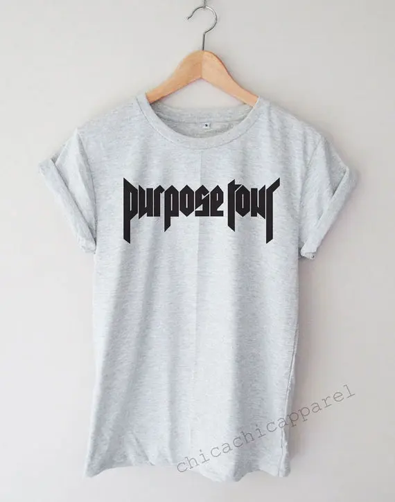 Футболка Purpose Tour хип хоп Tumblr хипстерская футболка Unisex C572|hipster t-shirt|tumblr t-shirtt-shirt t-shirt