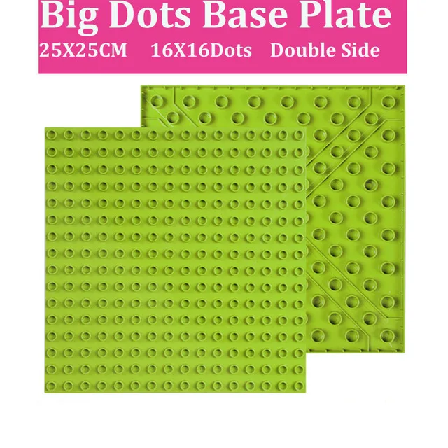25x25cm baseplate 54-248 шт мраморный трек бегать лабиринт мяч трек строительные блоки пластиковая воронка слайд большой размер кирпичи совместимый блок Duplos - Цвет: 25x25cm baseplate