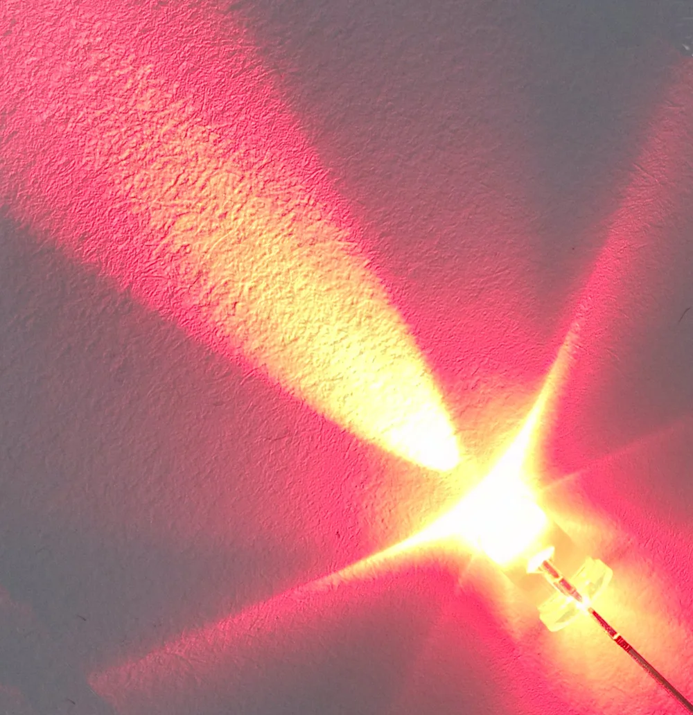 100 шт./лот Ультра высокая яркость LED 5 мм круглые прозрачные бусины красный зеленый