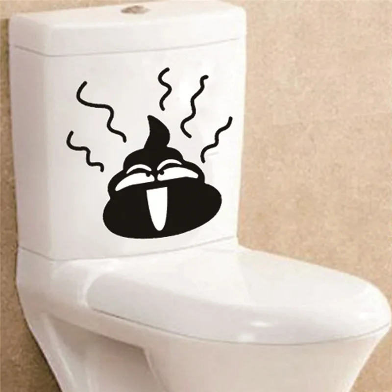 Funny Smile Toilet Wall Stickers Bathroom Home Decor Waterproof Decals Vinyl Decorative Mural Art Diy Posters | Дом и сад