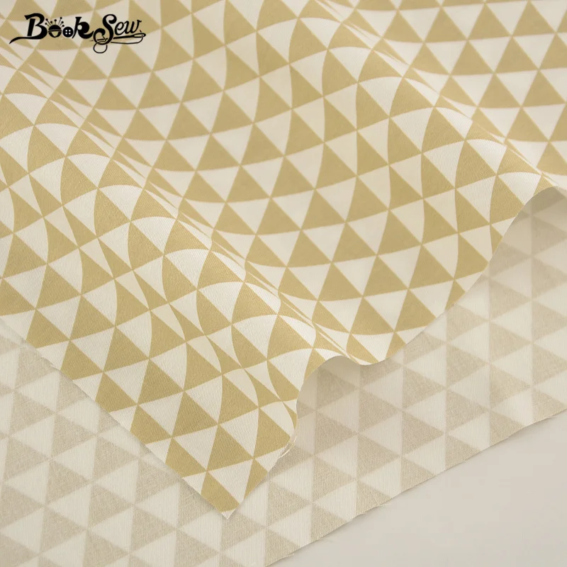 Booksew Высокое качество кофе треугольник дизайн 100% хлопок саржевая Ткань Домашний