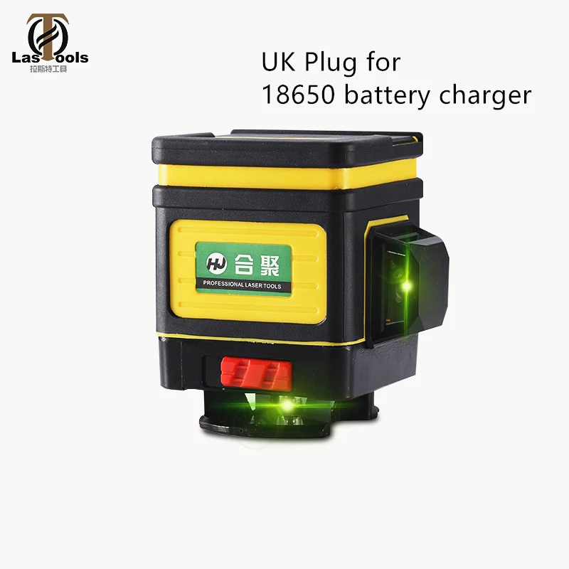 UK Plug Weilian 3D 12 линий лазерный уровень с самонивелирующимся 360 горизонтальным и вертикальным крестом супер мощные зеленые лазерные лучевые линии - Цвет: UK Plug