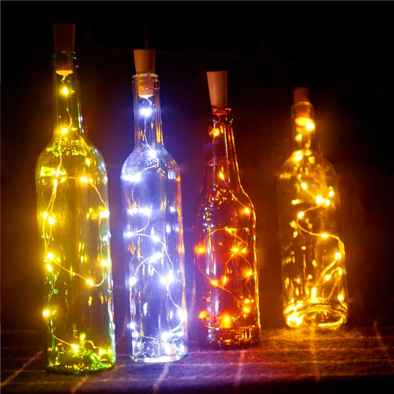 5 шт. 2 м бутылочная пробка ночные светильники 20 Led медная гирлянда светодиодная