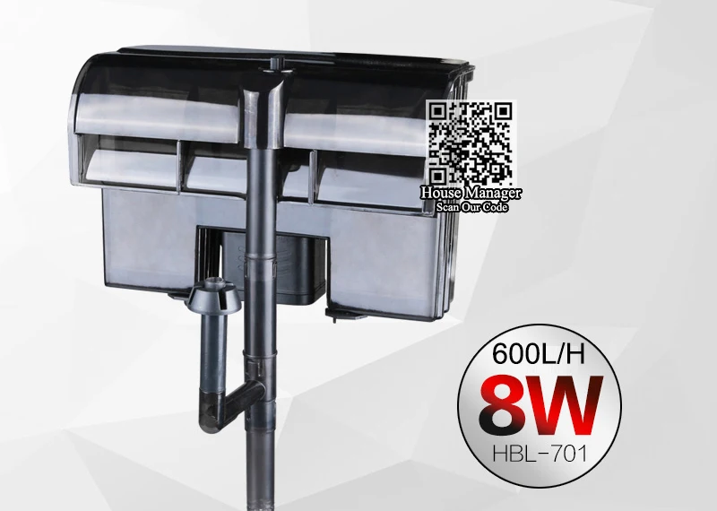 

2W 5W 8W External Aquarium Filter 3plus = Skimmer + External box sponge filter + Waterfall water pump filter aquarium fish tank