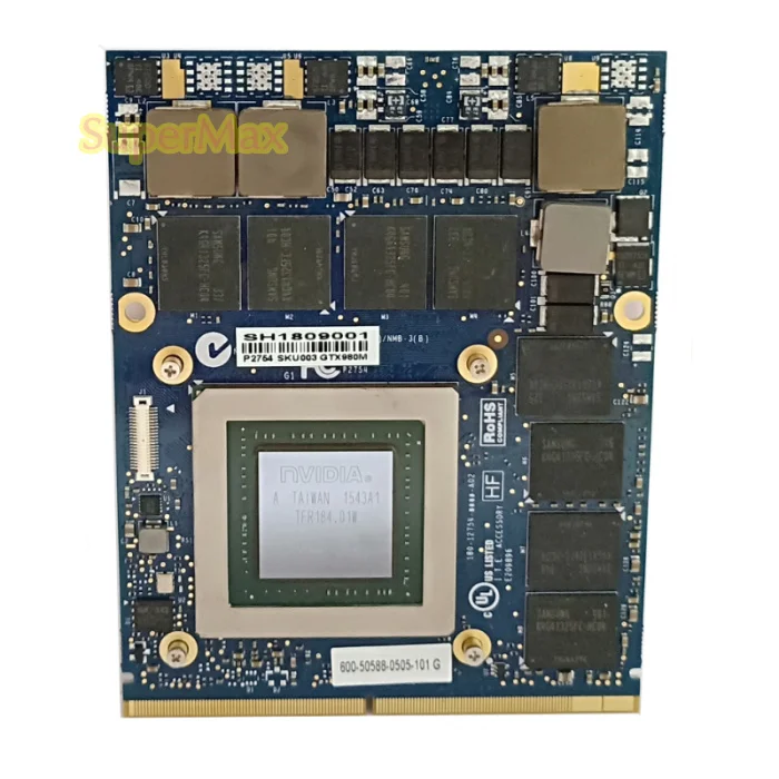 Видеокарта GeForce GTX 980M для ноутбука графическая карта GPU MXM с объемом памяти 8 Гб GDDR5