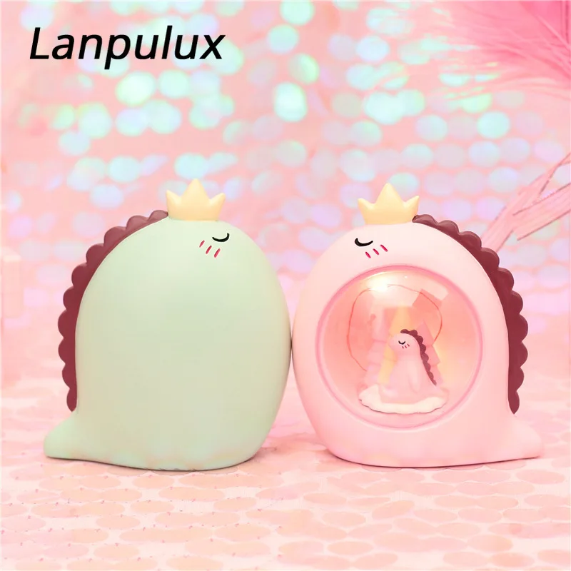 Lanpulux животных смолы ночник мультфильм прикроватная лампа динозавр слон