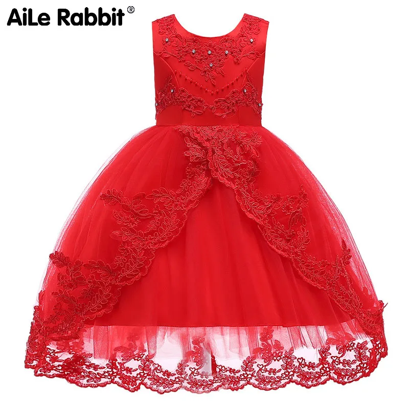 AiLe Rabbit/Новинка 2019 трикотажное платье принцессы для девочек одежда малышей