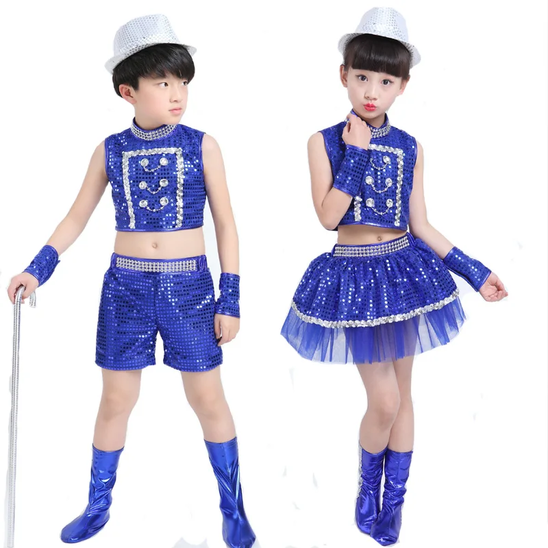 Sequins Jazz Dance Costumes Street Performance Clothing DJ Clothes without Socks |