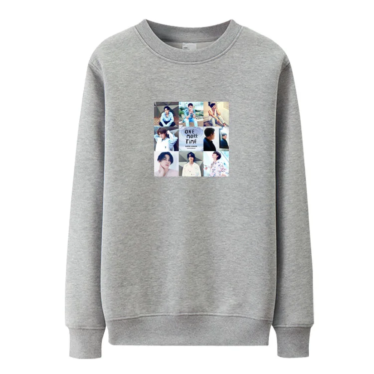 Новинка тонкая толстовка унисекс с круглым вырезом и принтом супермладшего