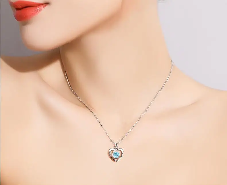 Серебряный кулон в форме сердца 100% гарантия подвеска из настоящего серебра с