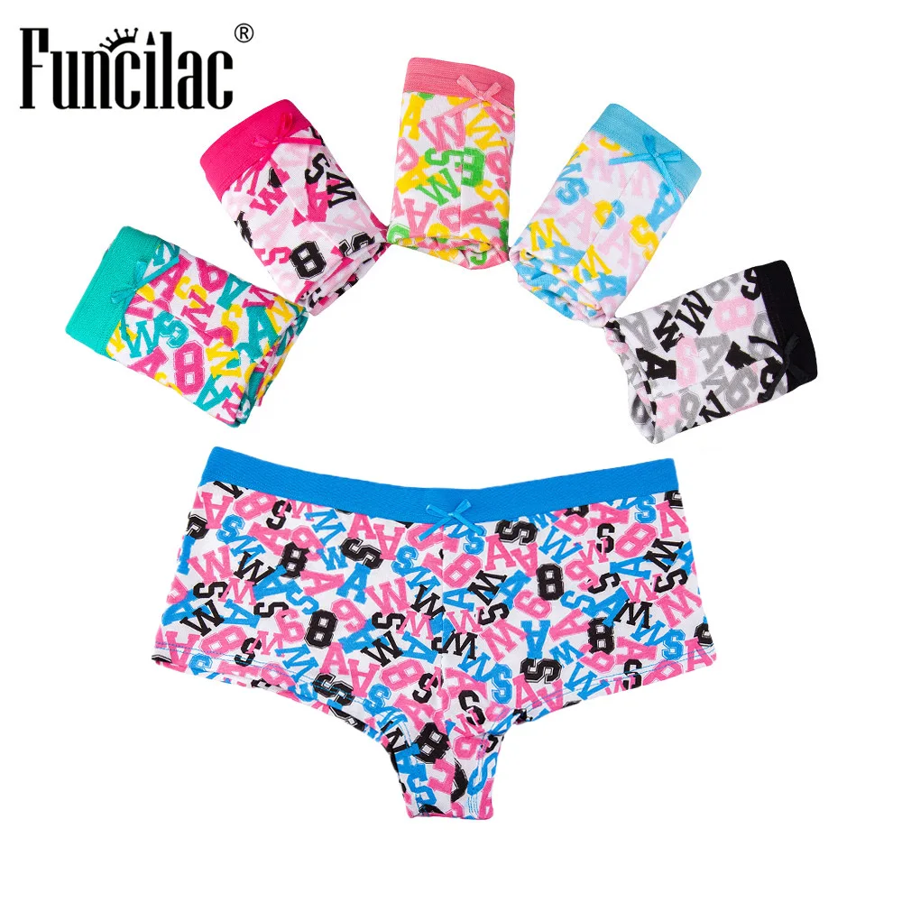 Funcilac женщина Нижнее Бельё для девочек Шорты женщин Для хлопок Трусики