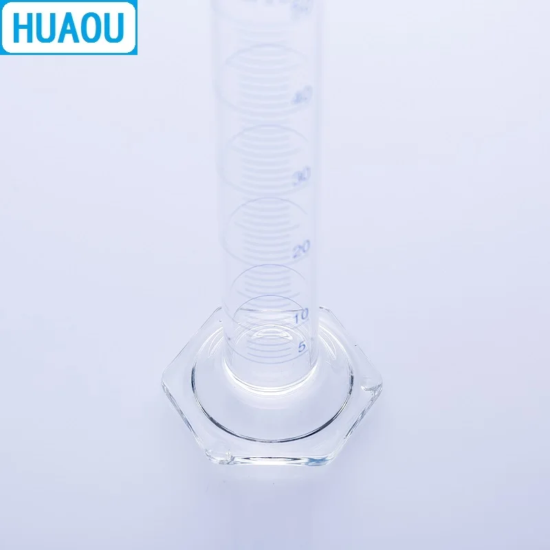 Измерительный цилиндр HUAOU 50 мл с шестигранным основанием боросиликат 3
