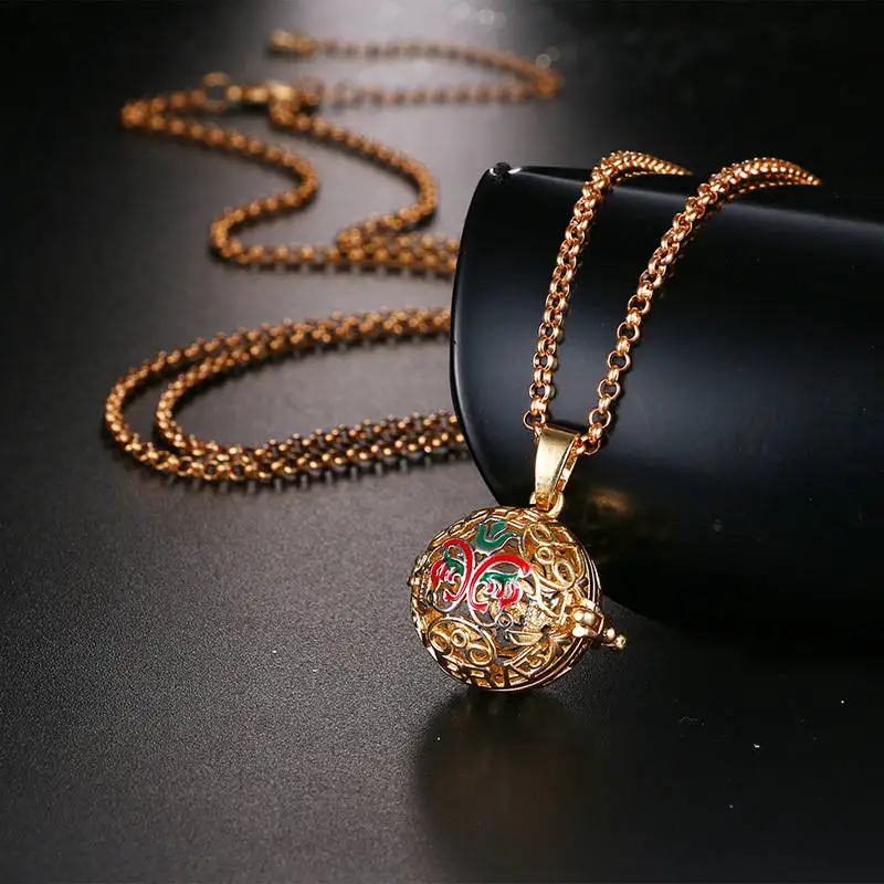 

12PCS/Lot New Design Constellations Hollow Openable Cage Locket Necklace Harmony Ball Angel Bola Chime Pregnant Necklace