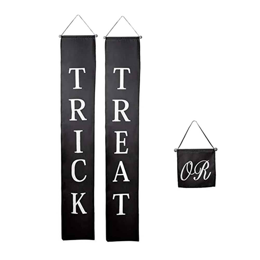 3 шт./компл. черный баннер с надписью Trick or Treat Мешковина вечерние товары на