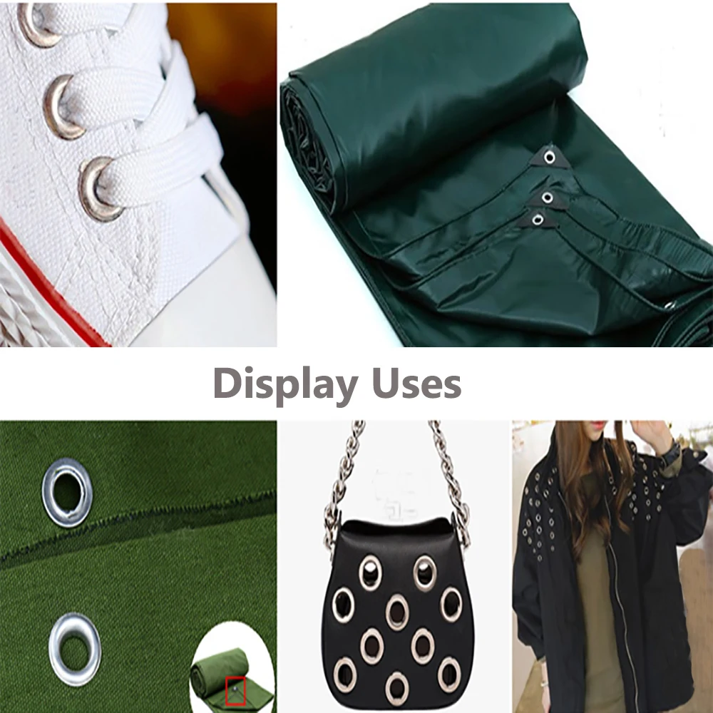 10sets/lot 40mm aluminum metal eyelets Rivets Metal hole Eyelets tool Buttons DIY Tablecloth hole Shower curtain hole