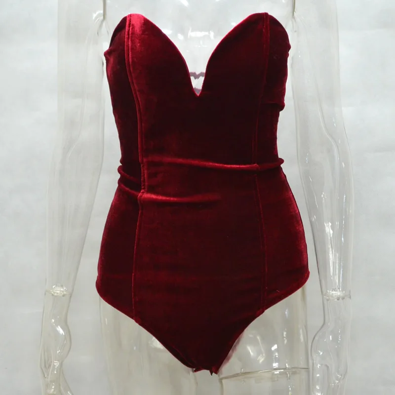 2017 полые Цельный купальник Холтер назад темно красный и черный с открытыми
