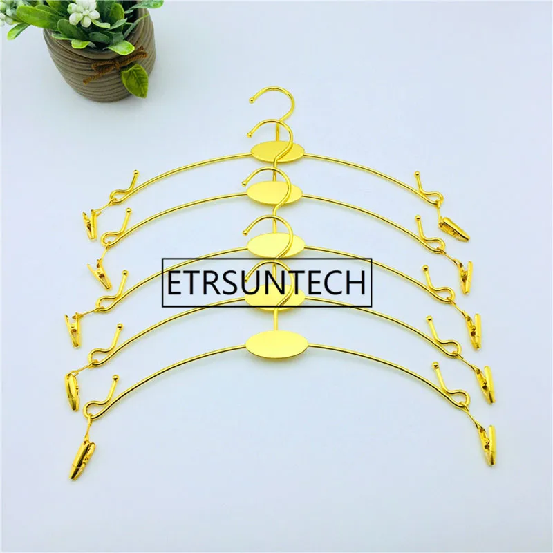 100 шт цветные металлические вешалки для белья с зажимом бюстгальтера и трусы