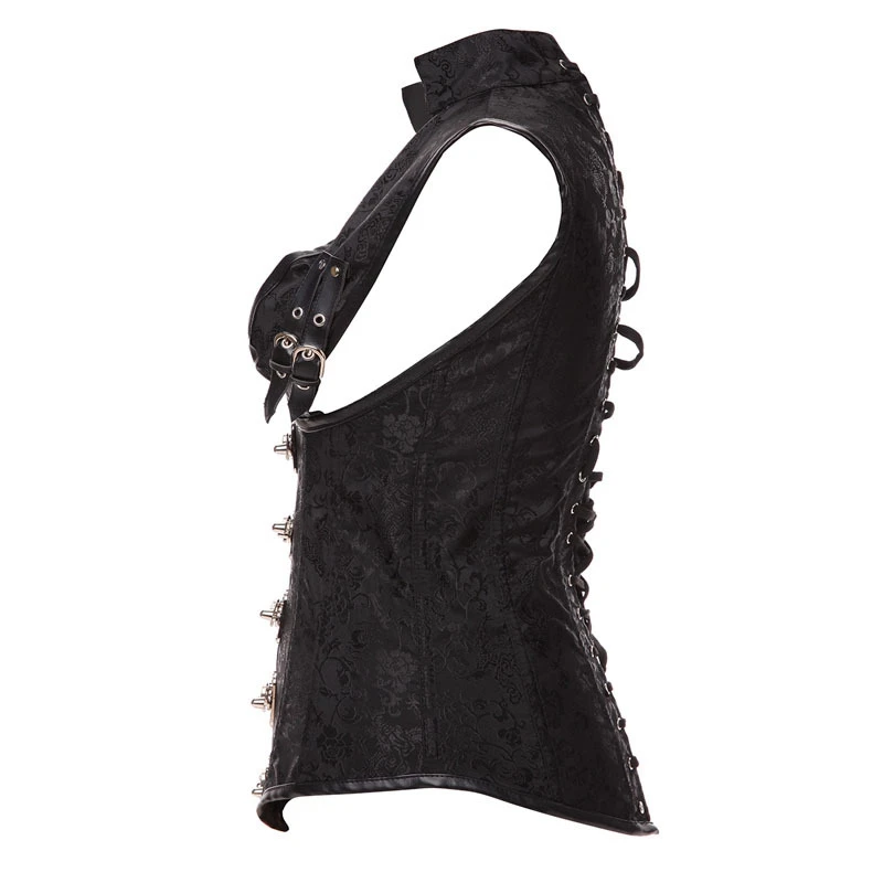 Корсет на шнуровке с двойной пряжкой со стальными косточками Модный в стиле