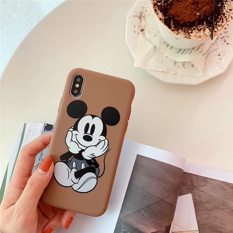 hot Mickey Mouse Anti-falling Cover For iphone 6 6S 7 8 Plus X10 XR XS Max Cartoon lovely Smiley face Minnie phone Cases |