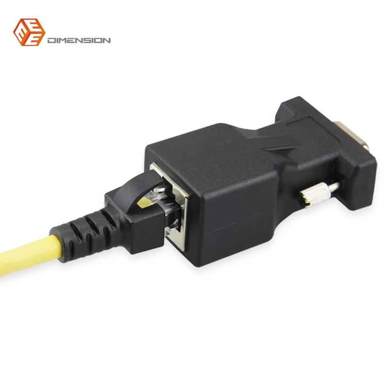 Новое поступление DB9 RS232 переходник мама-RJ45 мама COM-порт к LAN Ethernet-порту конвертер |