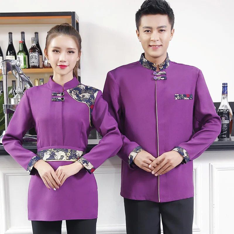 Униформа для отеля на осень и зиму Женская рабочая одежда кафе ресторана