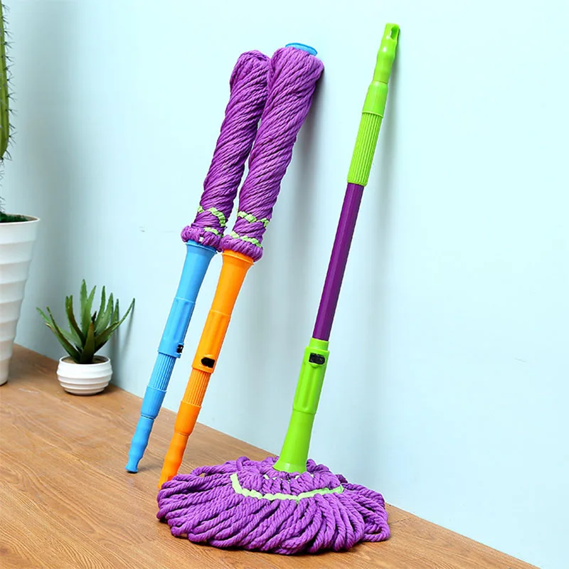 Retractable Microfiber Squeeze Water Mop Multifunction Tow Head Rotat Absorbability Dry Wet Lazy Floor Household Cleaning Tools