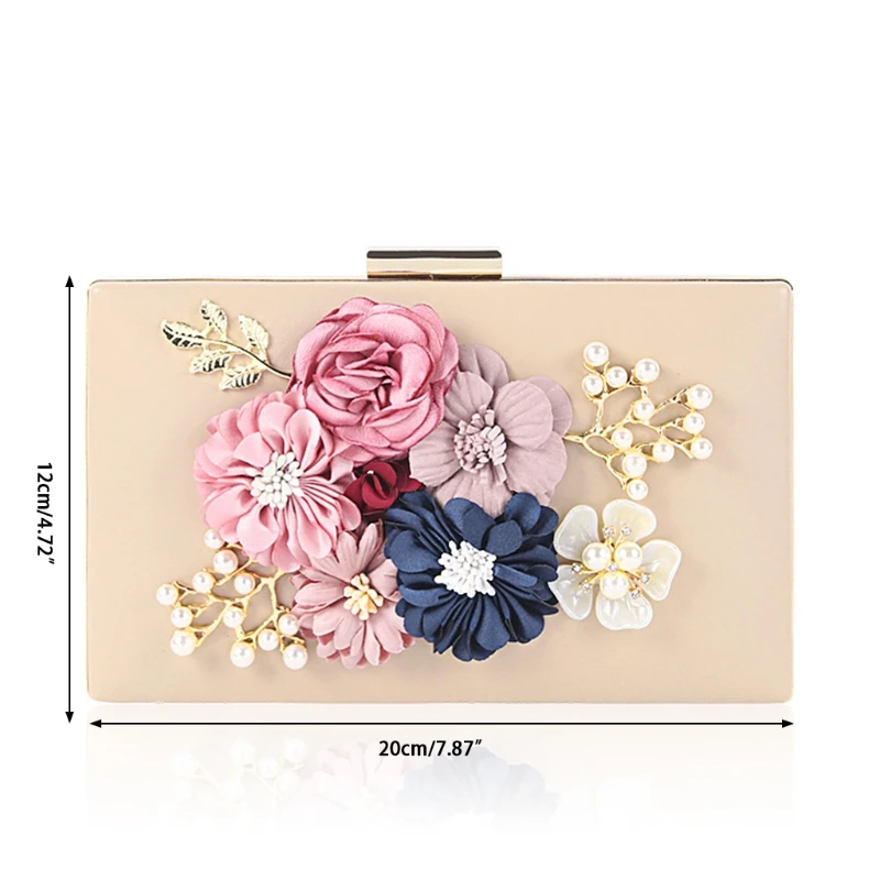 

New Fashion Women Party Wedding Clutch Luxury Handbags Purse Flower Evening Prom Bags for Women 2020 Chain Wallet