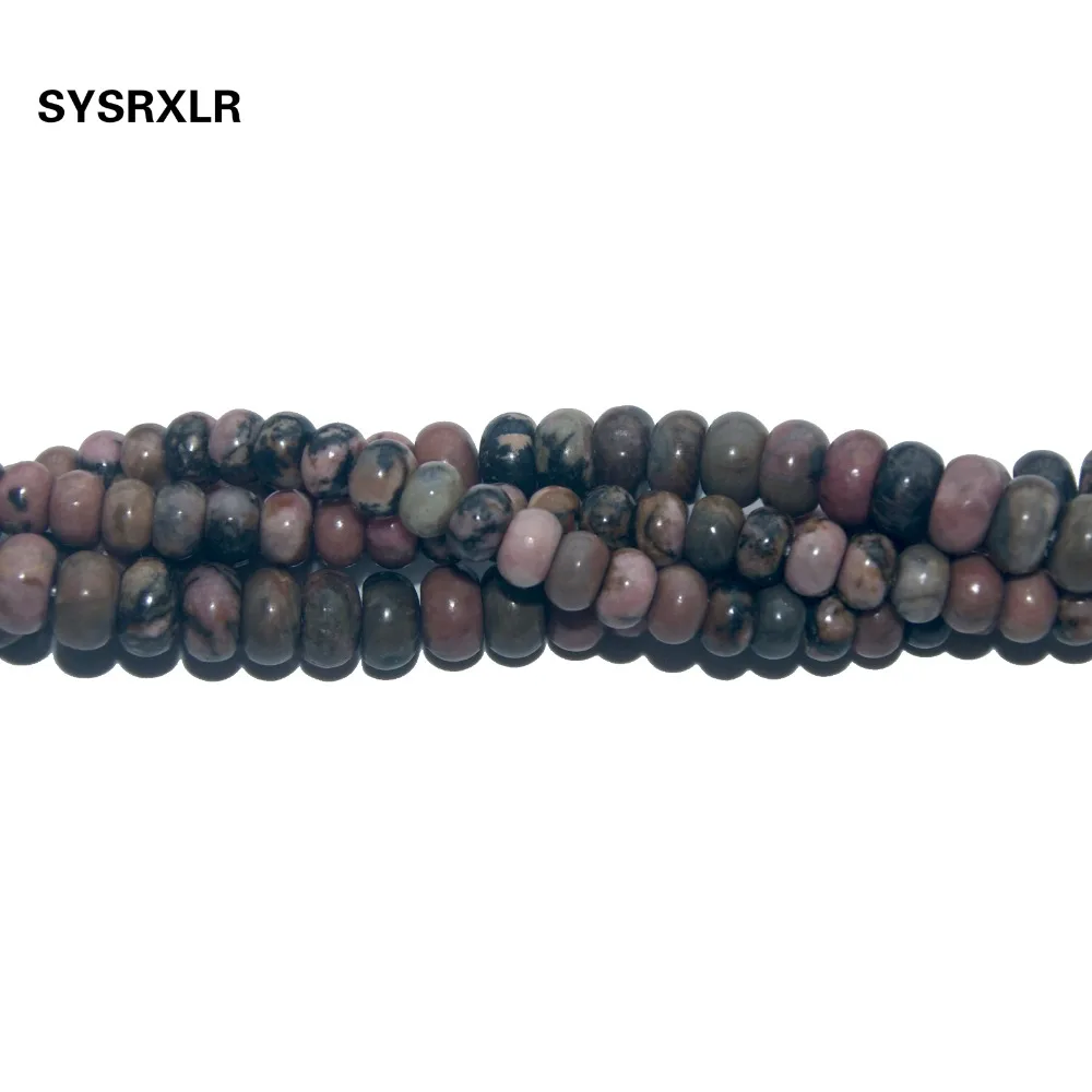 

Natural Stone Black Lace Rhodonite Spacer Loose Beads For Jewelry Making DIY Bracelet Material 4*7/5*8 MM Strand