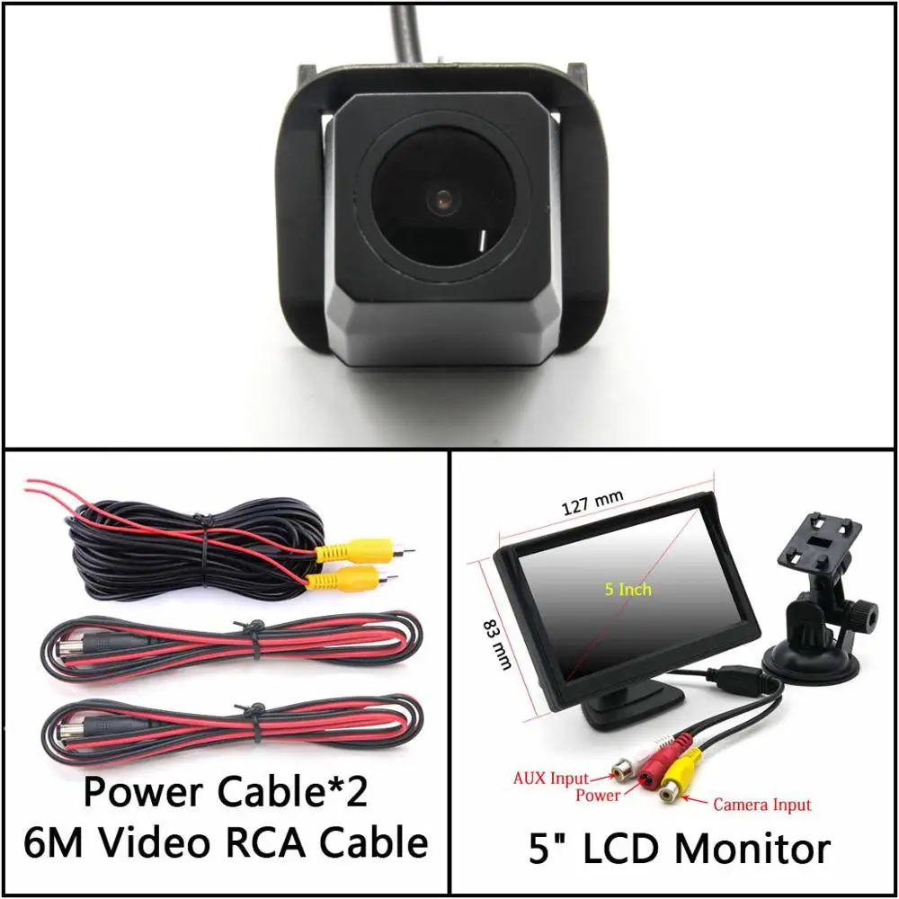 Cam Add 5 inch LCD HD камера заднего вида для Toyota Alphard MK2 Noah R70 Voxy/Esquire/NAV1 Sequoia II Vellfire MK2 Автостоянка зеркало монитор - Название цвета: Cam Add 5 inch LCD