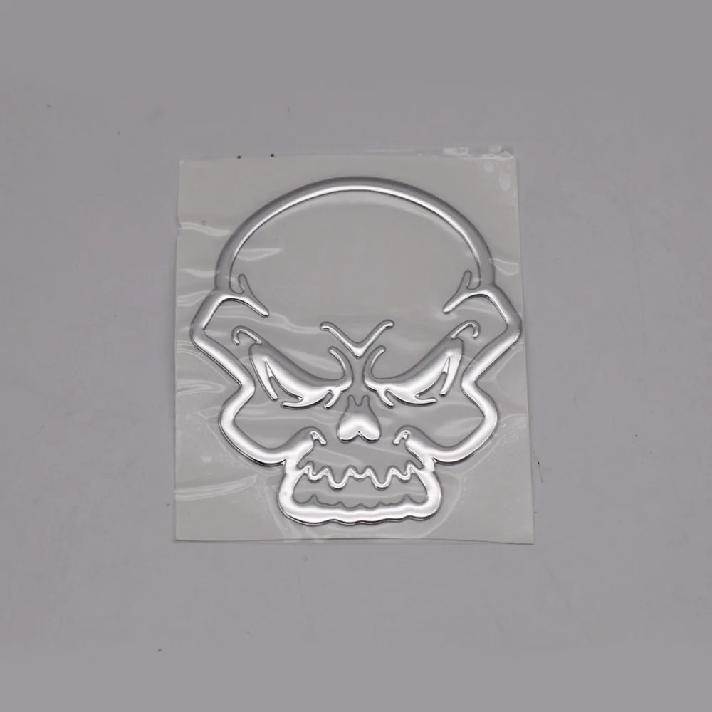 1 шт. 9x10 см 3D боковое седло с черепом наклейки для Harley Honda Kawasaki Yamaha Suzuki Эмблема