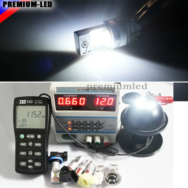 

iJDM 6000K White Powered By Luxen LED H11 H8 H9 H16(JP) Bulbs For Fog Lights Driving Lamps+ Error Free Canbus Decoders