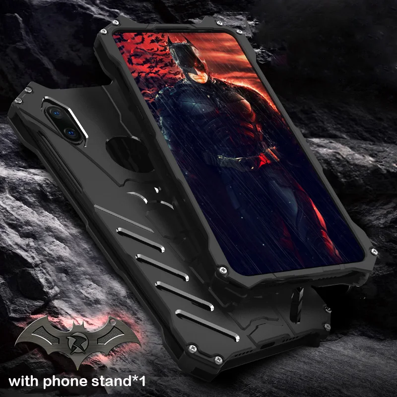 Чехол для Xiaomi Mi Mix 3 искусственный Бэтмен Роскошный Алюминиевый металлический