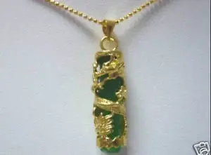 

Green Jade Dragon necklace pendant