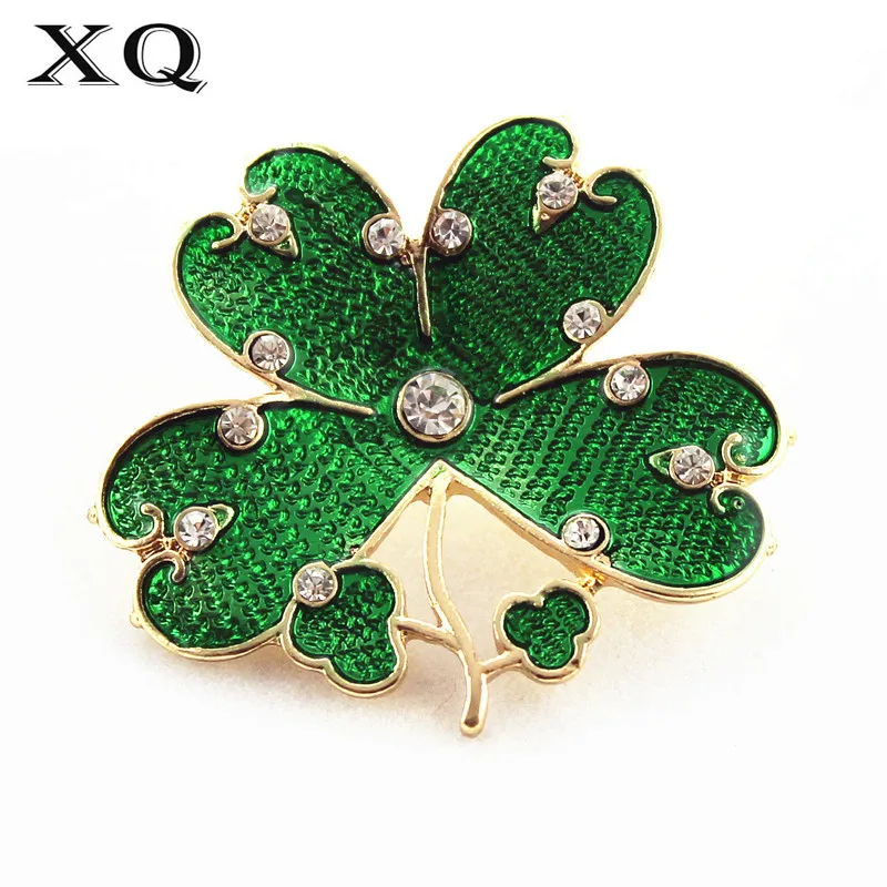 XQ модная женская новая зимняя подвеска с эмалью clovers пальто одежда джокер темпераментная брошь