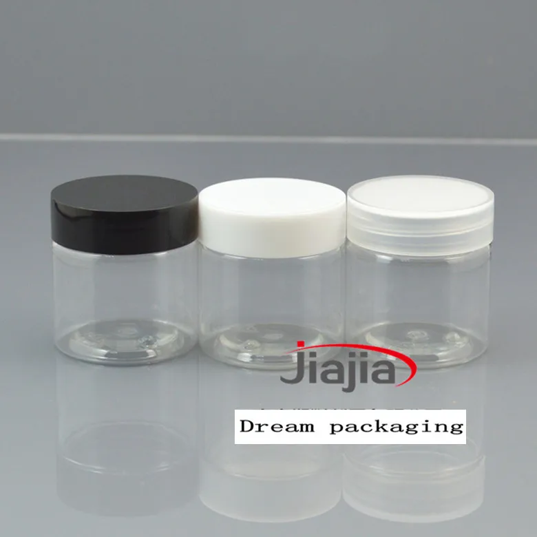 50 шт. прозрачный цвет ПЭТ банку 30 г Пластик с белый черный или колпачок