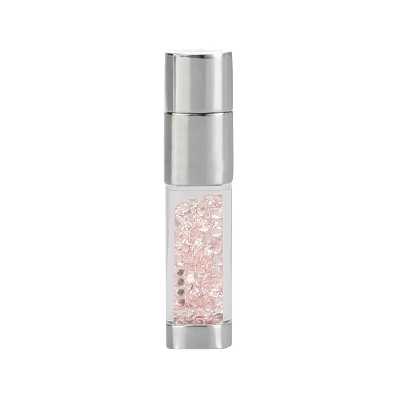 pink Флеш-накопитель, 8 ГБ, кристальная коробка, USB флешка, 64 ГБ, металлическая usb флеш-память, 128 ГБ, 4 Гб, флешка в виде бижутерии, 16 ГБ, USB флеш-накопитель, 32 ГБ, бесплатный логотип - Цвет: pink
