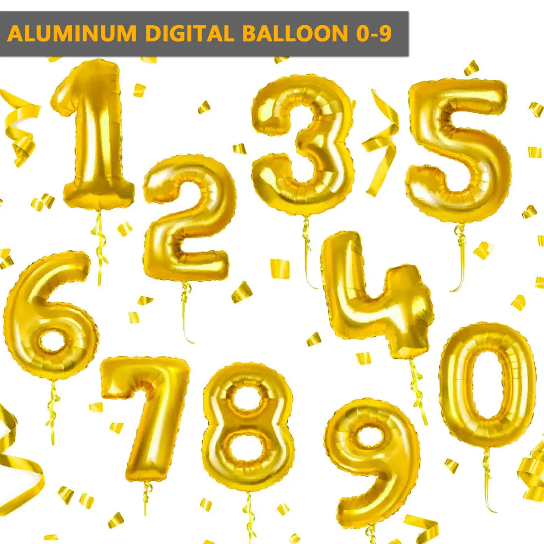 32 дюйма с днем рождения золотые цифры фольга шары-цифры надувные свадьба день