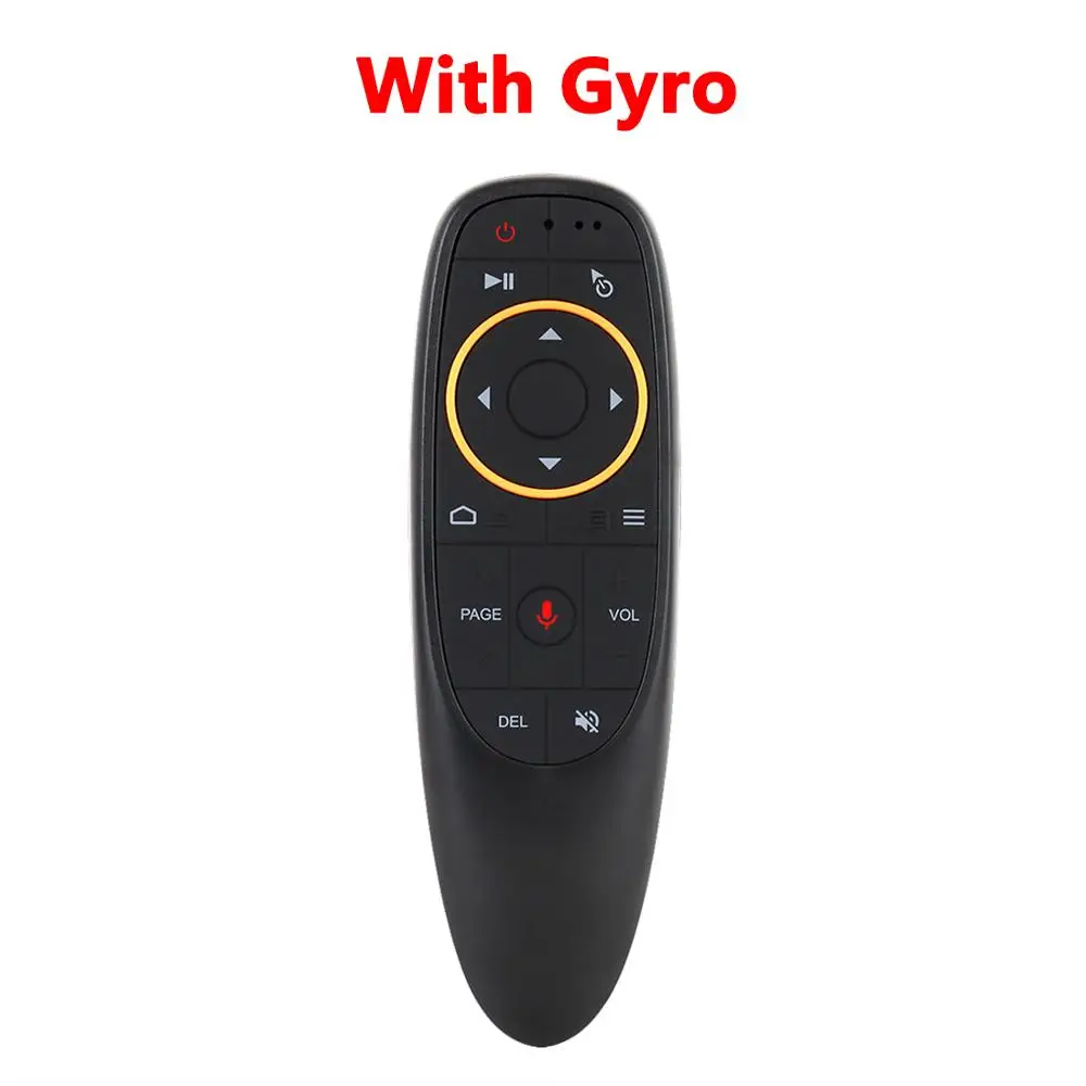 With Gyro G10 Голосовое управление Беспроводная воздушная мышь 2,4G RF гироскоп датчик умный пульт дистанционного управления с микрофоном для X96 H96 Android tv Box Мини ПК - Цвет: With Gyro