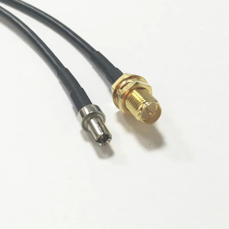 

New RP-SMA Female Jack nut Switch TS9 Male Straight pigtail cable RG174 Wholesale 20CM 8" Adapter